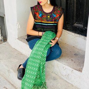 Mexican Rebozo/Shawl (Green)